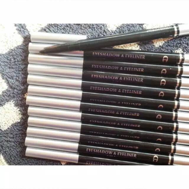 3pcs Pensil Putar AIGNER  Warna Hitam / Putih / Silver / Eyeliner / Eyeshadow