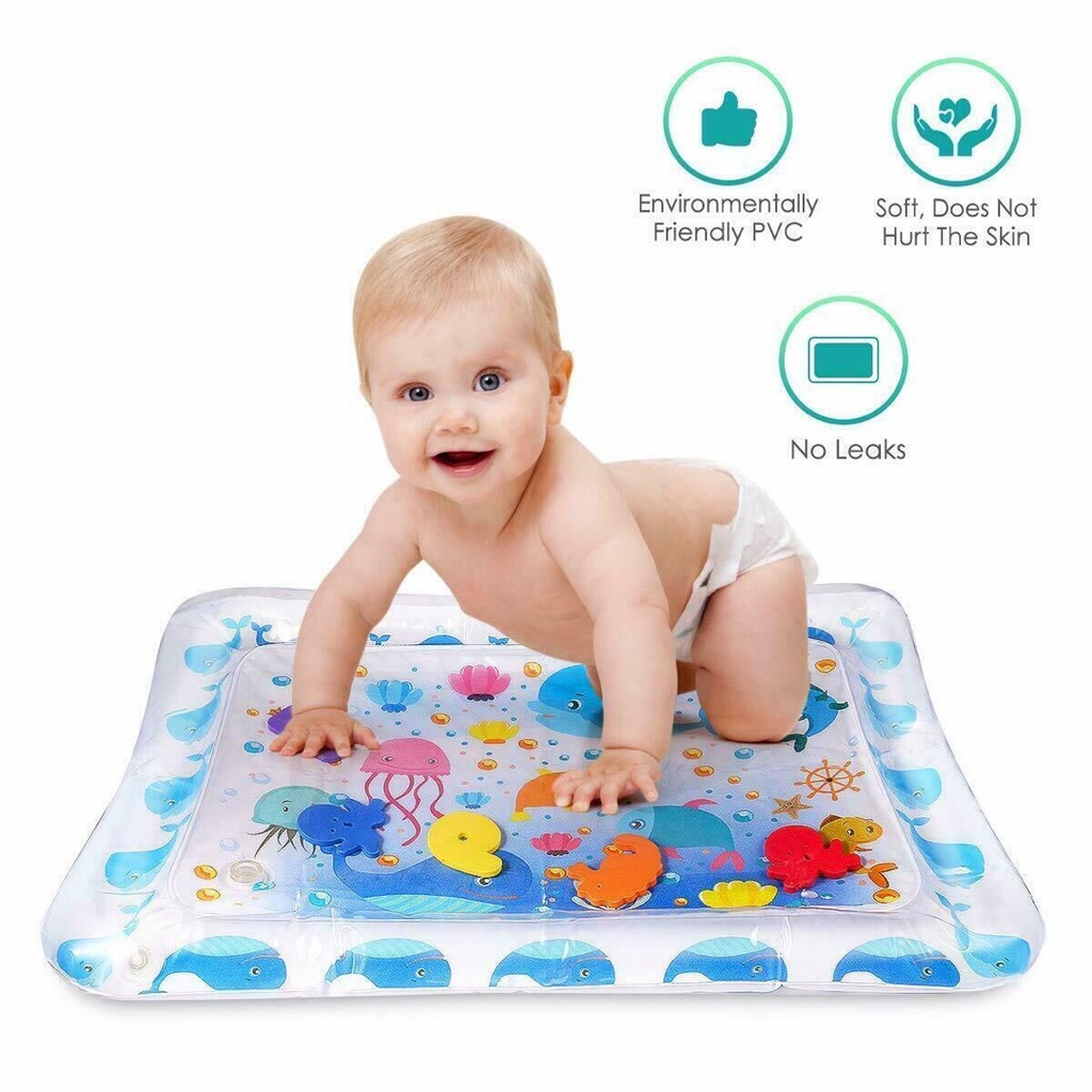 Baby Kids Water Play Mat Inflatable Infants Tummy Time Playmat Toy