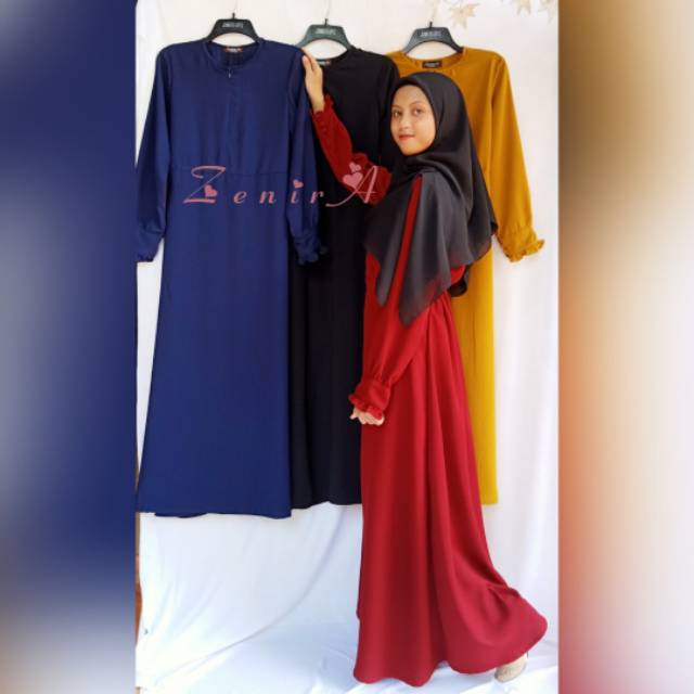 ORIGINAL!! BASIC DRESS / GAMIS POLOS BUSUI tersedia ukuran kecil hingga jumbo