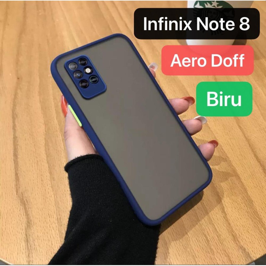 INFINIX NOTE 8 CASE SOFT DOFF PROTECT CAMERA HARDCASE MATTE TRANPARAN