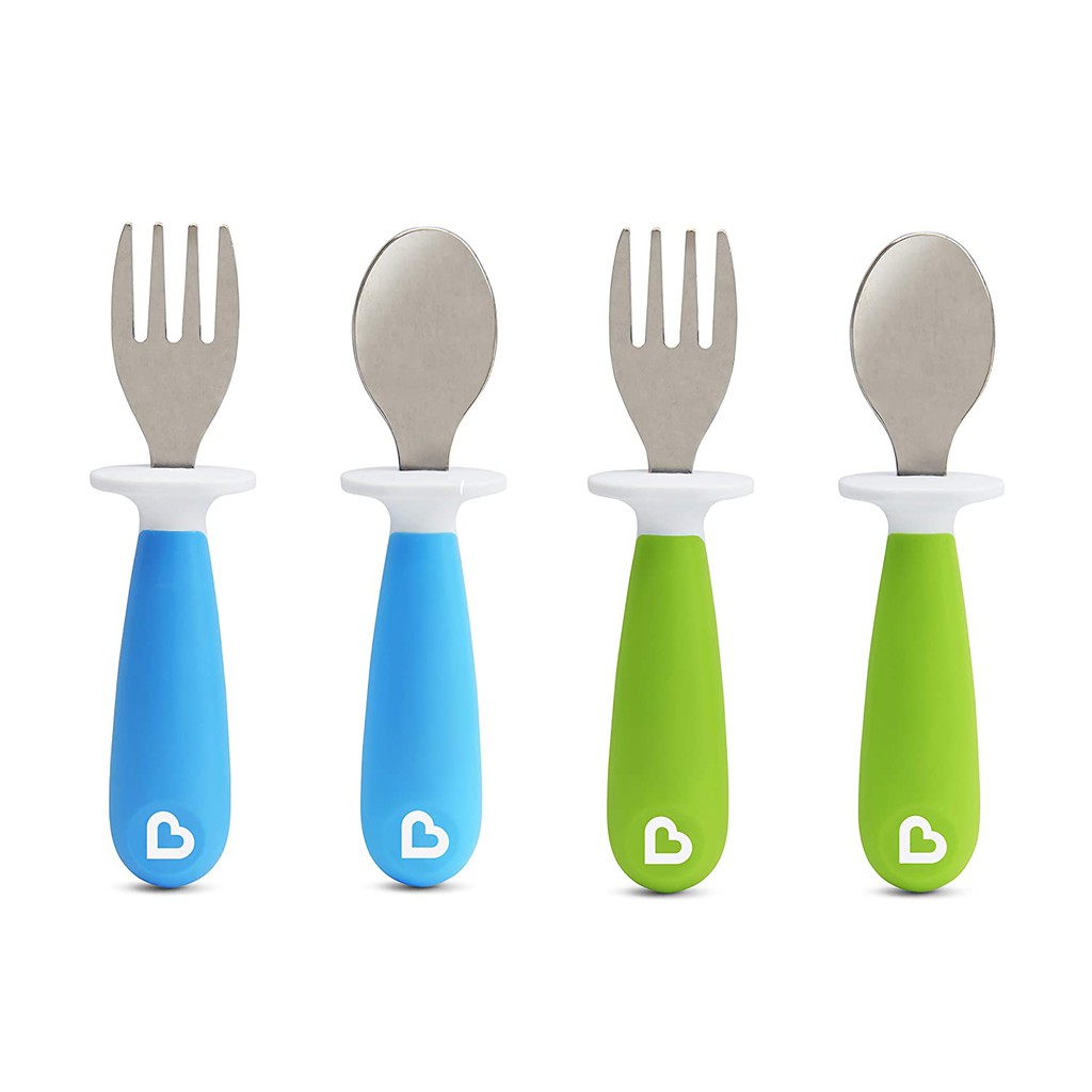 Munchkin Raise Spoon and Fork / Sendok Garpu Anak 12m+ (Tersedia varian warna)