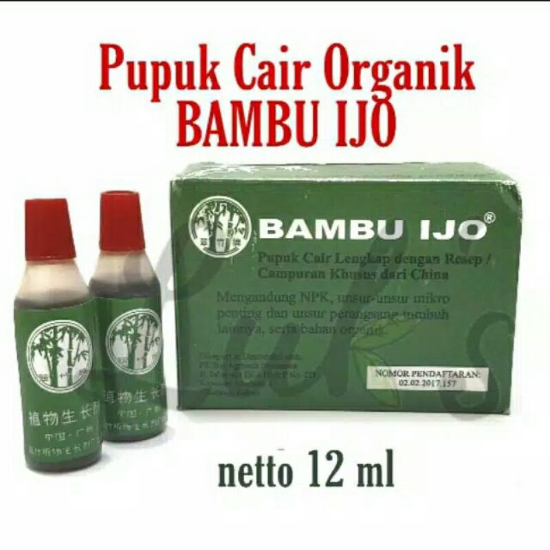 Pupuk cair organik BAMBU IJO 12 ml pupuk cair organik pupuk tanaman hias