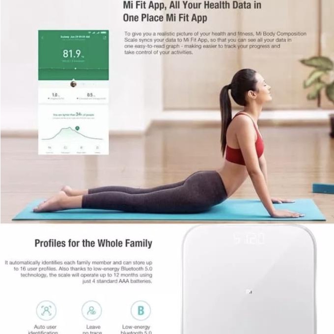 Best Seller Xiaomi Mi Smart Scale 2 - Body Fat Composition Scale 2 Timbangan Badan
