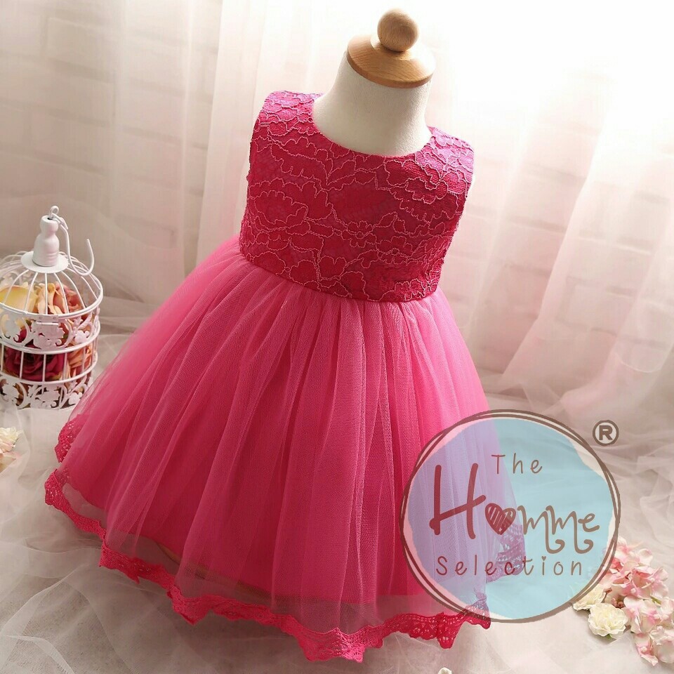 Dress Brokat PINK FANTA / Dress Impor Anak / Dress Premium Anak / Dress Anak Lucu