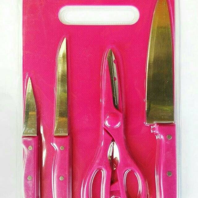 

Pisau & gunting set warna