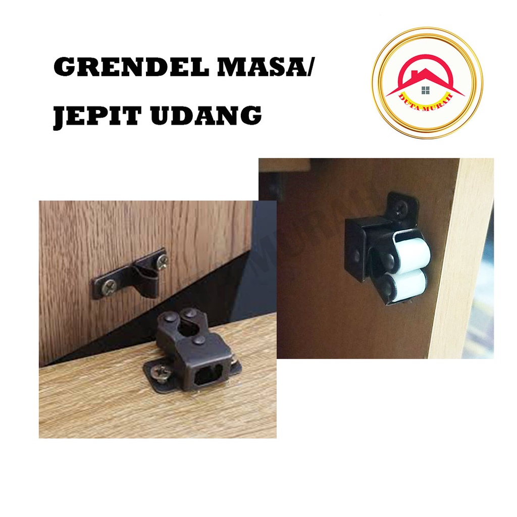 Grendel Masa / Grendel Japit Udang Jepit Pintu Pengait Pintu Lemari Roller Catches Keces