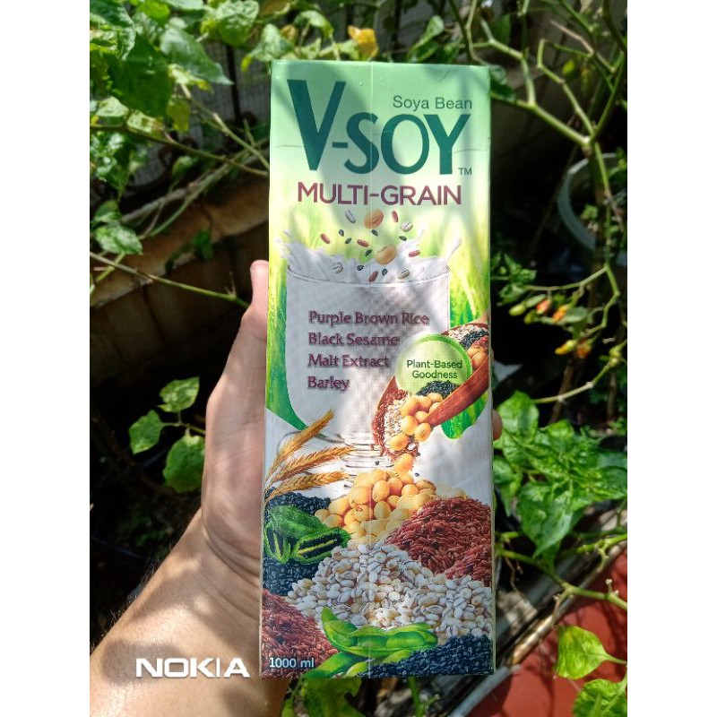 V-Soy Soya Bean (Susu Kedelai) Multigrain Kemasan 1 Liter | Shopee