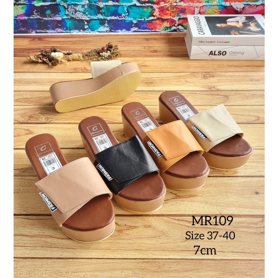 ABBUSHOES MR 109 Sandal Santai Model Wedges Untuk Wanita