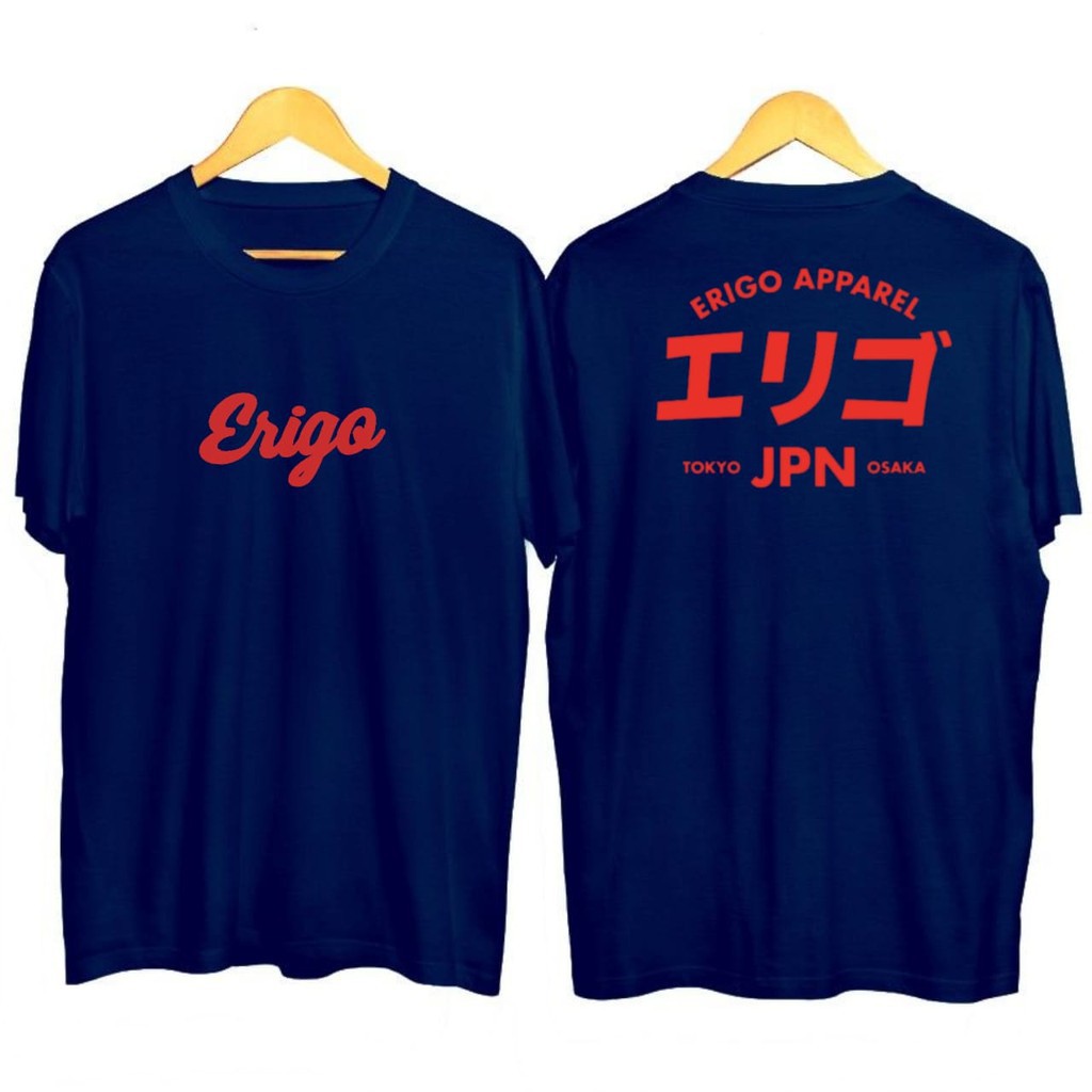 Kaos Erigo Apparel Tokyo Jpn Baju Distro Erigo Premium