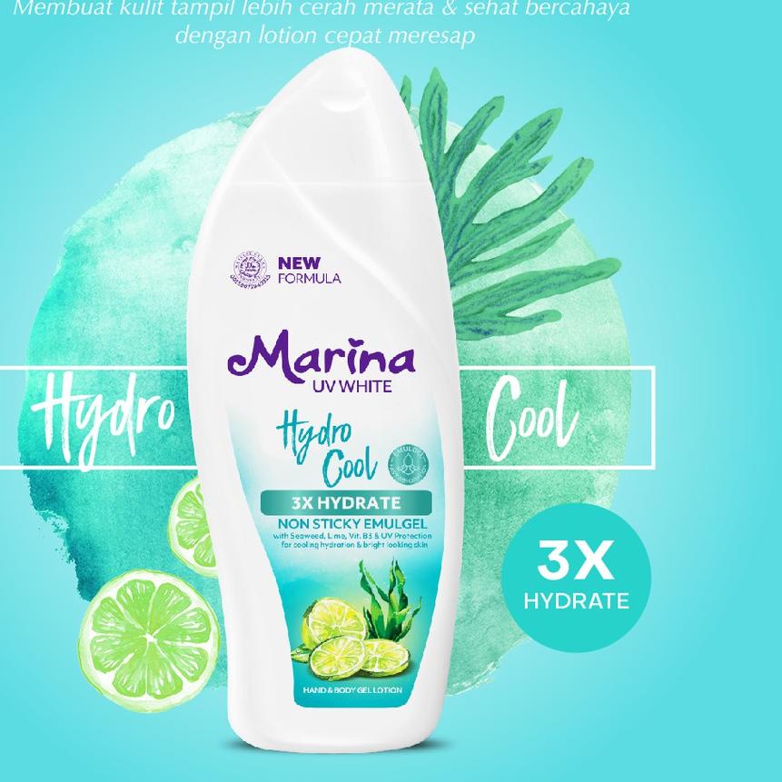 ✰ Marina UV White Hand and Body Lotion - Hydro Cool [460 ml / 2 pcs] ♞