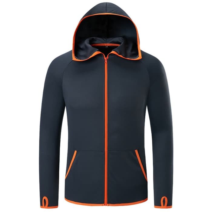 Hydrophobic Trail Running Jaket Coat, Cycling hooded GRAY