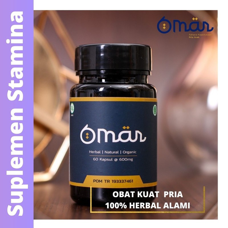 Jual Obat Herbal Stamina Pria Omar Original 100 Isi 60 Kapsul Suplemen