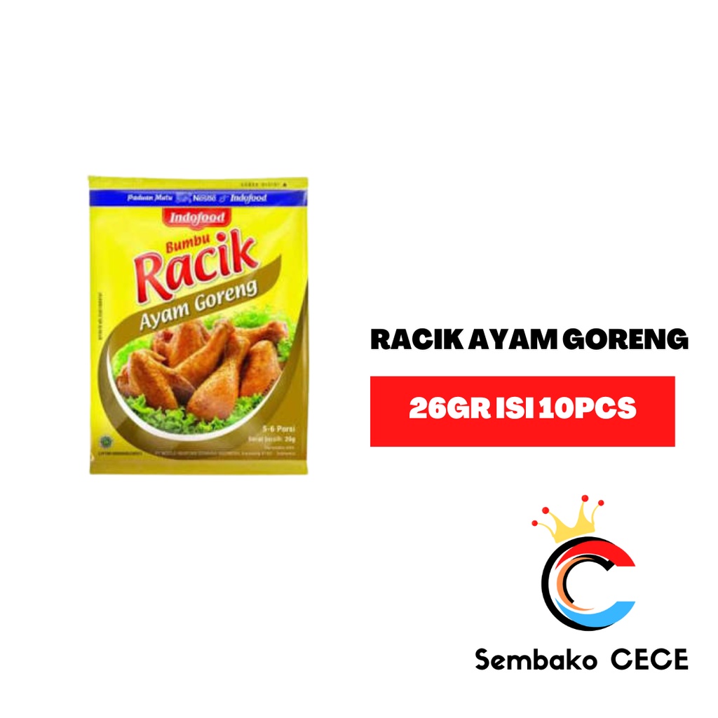 

1 Receng Bumbu Racik Indofood Ayam Goreng isi 10 Sachet x 20 Gram
