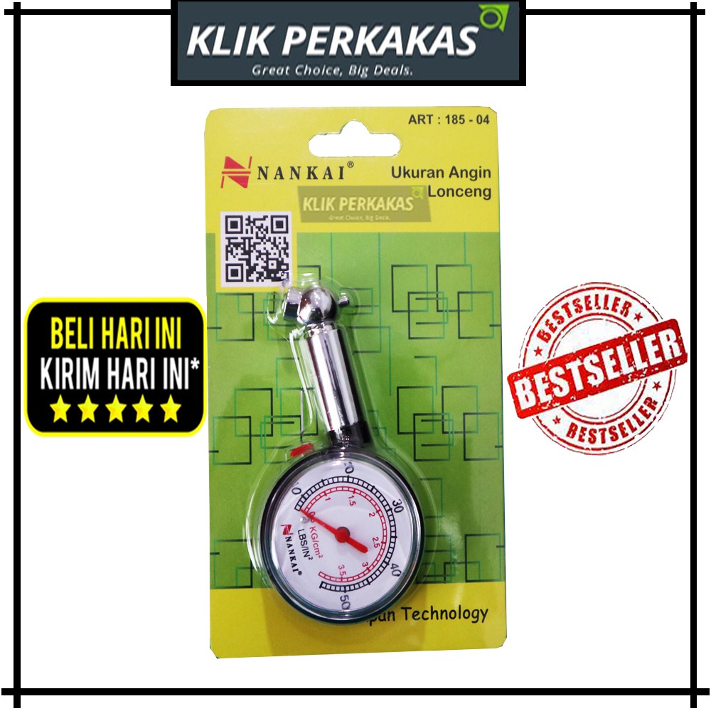 Pengukur Tekanan Angin Tire Gauge Jarum Model Lonceng