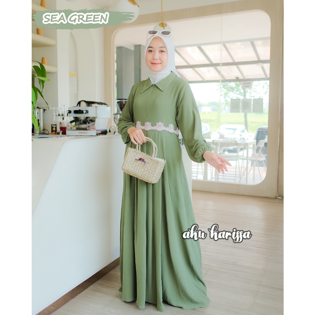 Gamis Crinkle Terbaru Ori Aku Karissa - Aillin dress muslim