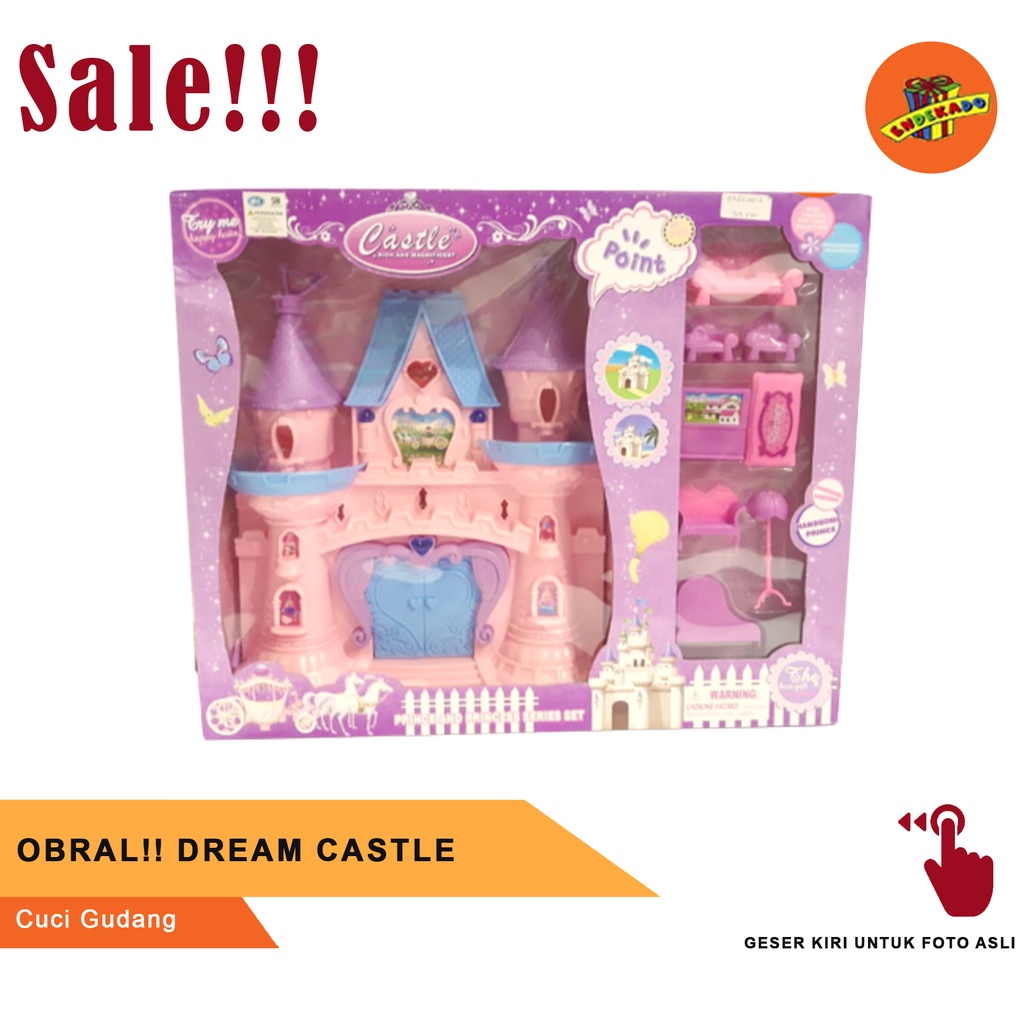 OBRAL!! DREAM CASTLE MAINAN KASTIL ANAK - Cuci Gudang