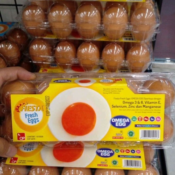 

Fiesta Fresh Eggs omega 3 telur ayam negeri 10 butir