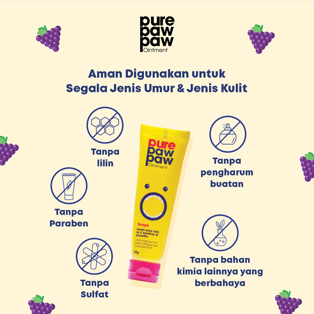 ⭐BAGUS⭐ PURE PAW PAW OINTMENT BPOM | Krim Gel Salep Multifungsi Lip Balm, Ruam Popok