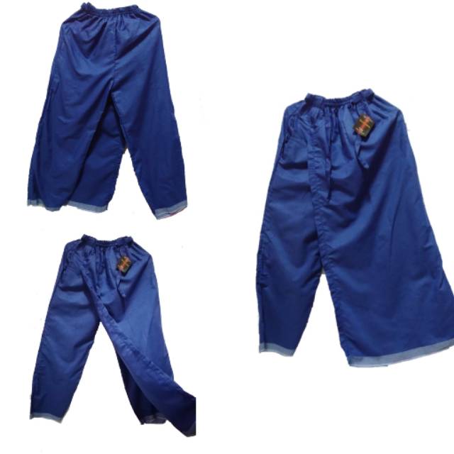 Grosir Murah Sarung Celana Sarcel Cesar Celana Sarung Sembahyang Sholat Anak Polos Biru 9 -12th