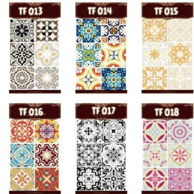 Wallpaper sticker dinding murah model keramik tegel dapur anak tangga elegan minimalis indah cantik