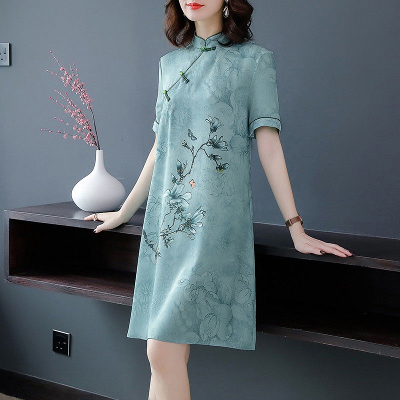 2021 new spring and summer dress noble and thin cheongsam Hanfu improved antique dress children's su