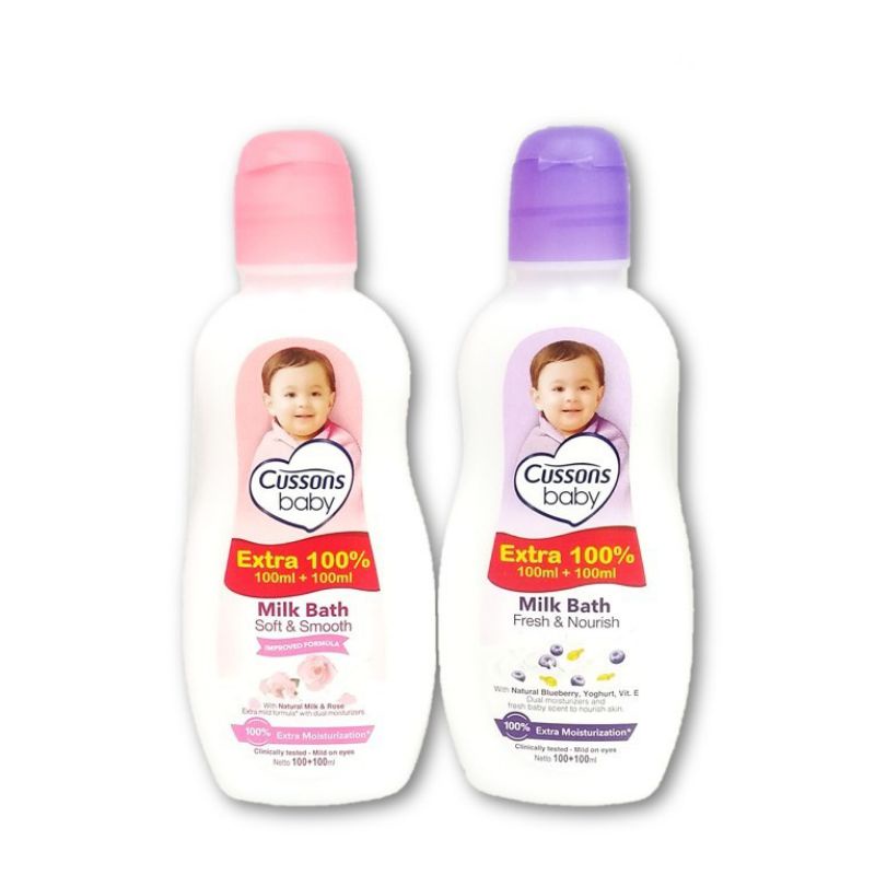 PROMO CUSSONS BABY MILK BATH ISI 100 + 100ML ORIGINAL 100%