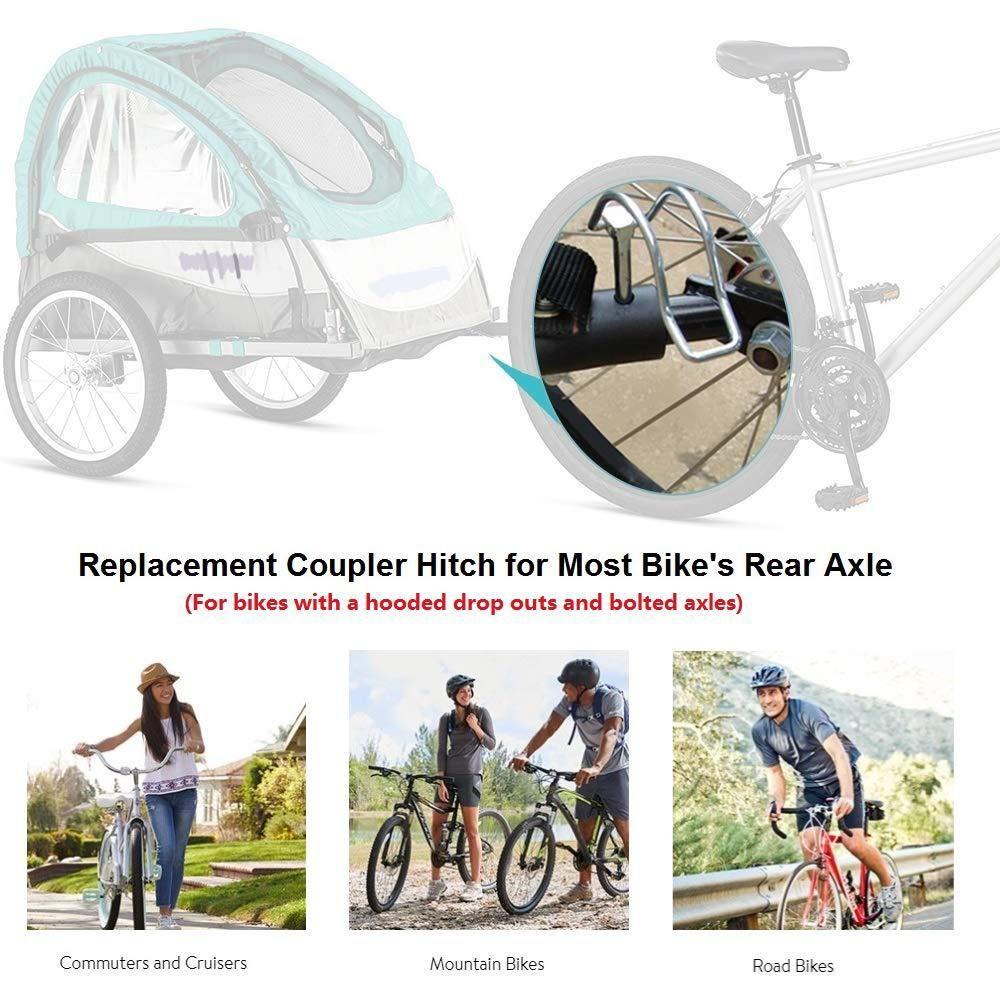 R-FLOWER Kopler Trailer Sepeda Dengan Buckle Mounting Adapter Shelves Hitch Elbow Untuk Punggung Kaki Schwinn