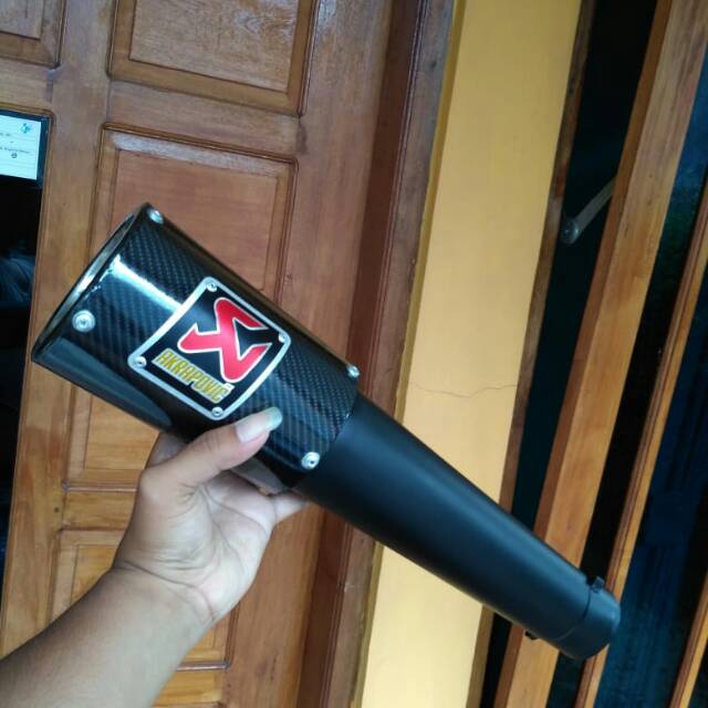 KNALPOT Akrapovic SILINCER AKRAPOVIC GP BLACK 50MM