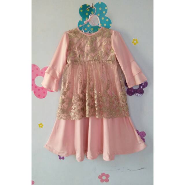 gamis pesta tile mutiara