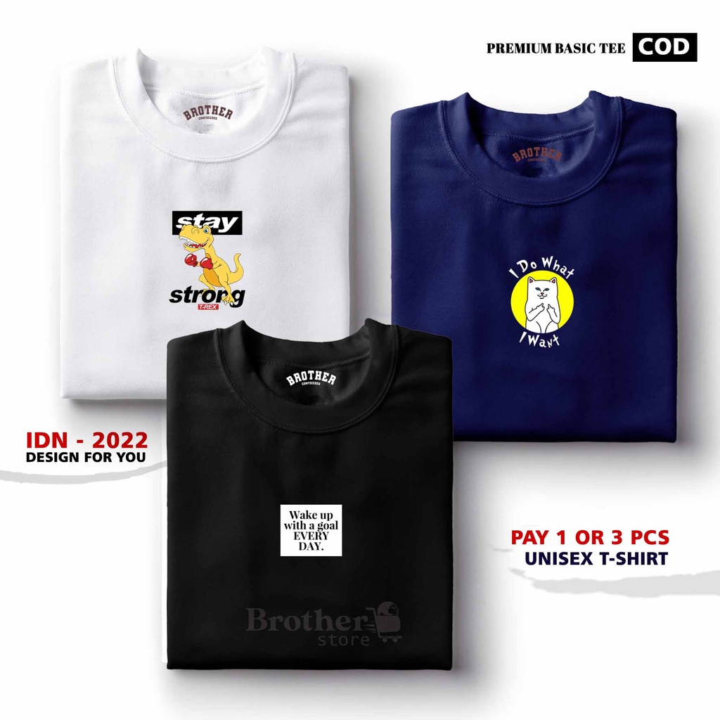 BUY 1 OR 3 PCS ( PROMO COD ) BROTHER STORE / Kaos Distro100% Catoon Combed 30s / ArticelSWI