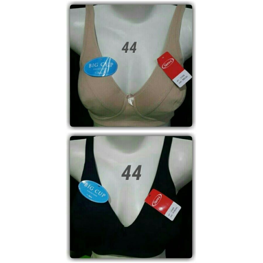 BRA BIG CUP SOREX 01008 | BH JUMBO SIZE 36 - 44 TANPA KAWAT BUSA TIPIS