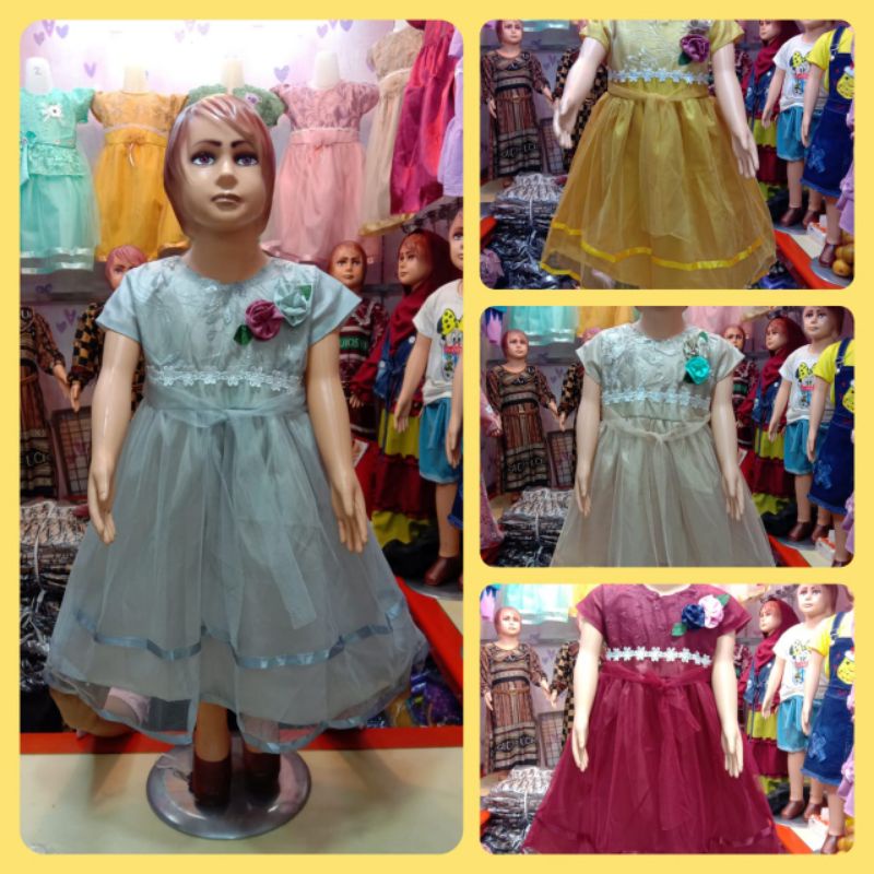 (GROSIRAN)BAJU PESTA ANAK PEREMPUAN/GAUN BRUKAT ANAK/DRESS ANAK PEREMPUAN/BAJU DRESS ANAK/DRESS TUTU