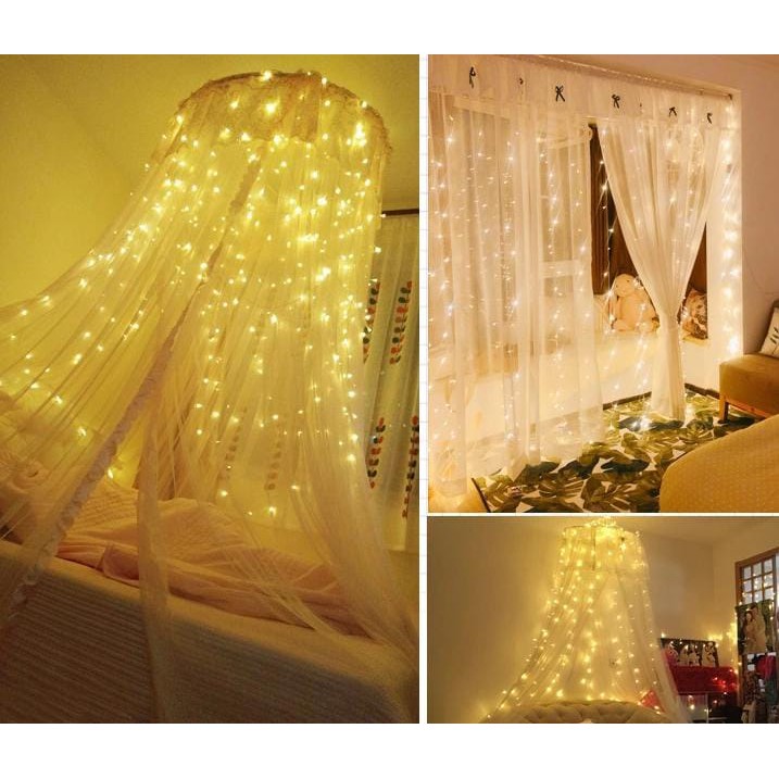 [Ready Stok] Lampu Tumblr Lampu Natal Tirai Panjang 3 x 3 meter LED Tumblr Light Tirai 3x3 | LED Long Curtain Gorden Light Lampu Hias Kamar lampu hias led lampu dekorasi murah