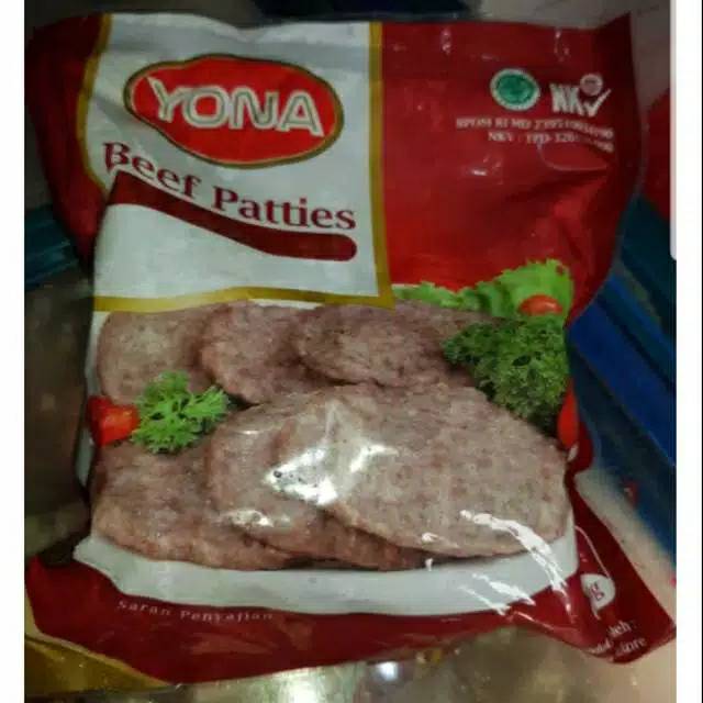 

Yona beef patties daging sapi 500gr isi 10