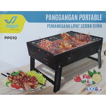 [TOSERBA_EMAK] -  PEMANGGANG LIPAT MULTIGUNA - PORTABLE BBQ GRILL JAGOO 35 CM