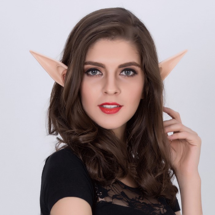 EEJ elf ear latex model jepit panjang 12 cm cosplay kuping telinga mainan