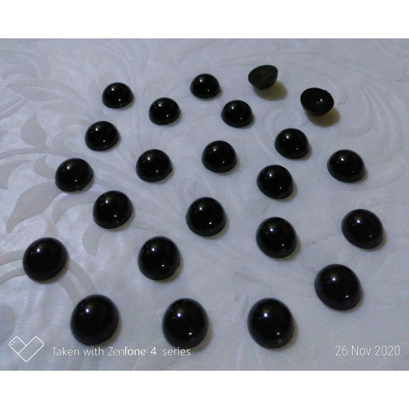 Mutiara Belah Mutbel Mote Hitam (+- 8mm dan 10mm)