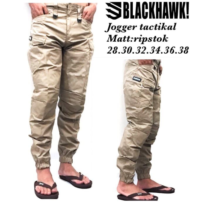  JOGGER  TACTICAL BLACKHAWK MOCCA CELANA  JOGER BLACK HAWK 