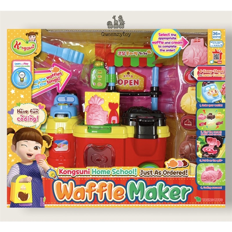 Kongsuni Mainan Waffle Maker / Mainan Kongsuni Playset / Original