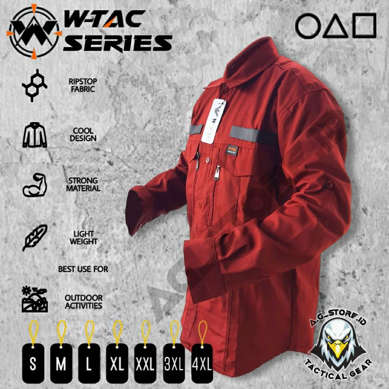 Kemeja Tactical W-Tac panjang PREMIUM / seragam kerja / tactical w.tac / Polisi / Army / karyawan / kantor