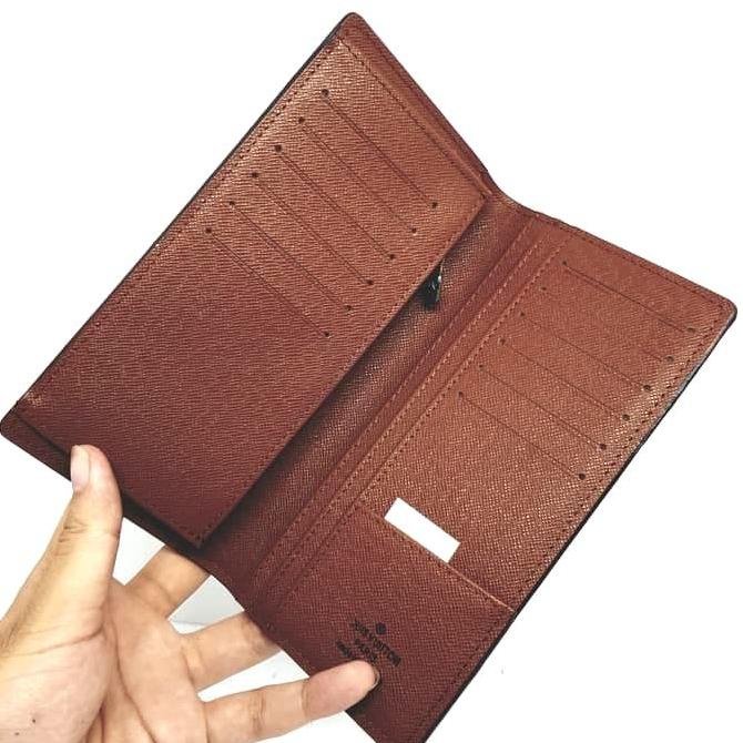 Terbatas Dompet Kulit Panjang Pria/Wanita Louis Vuitton - 1 Lv Coklat Terlaris
