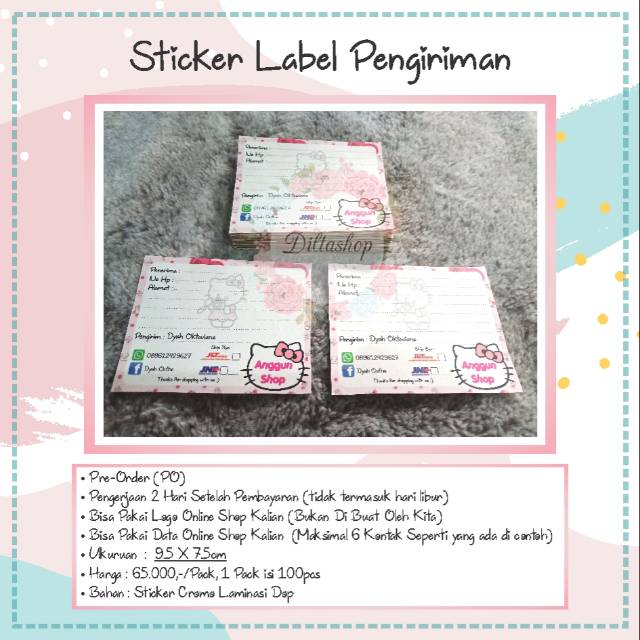 

Sticker Label Pengiriman (CUSTOM BEBAS REQUEST)