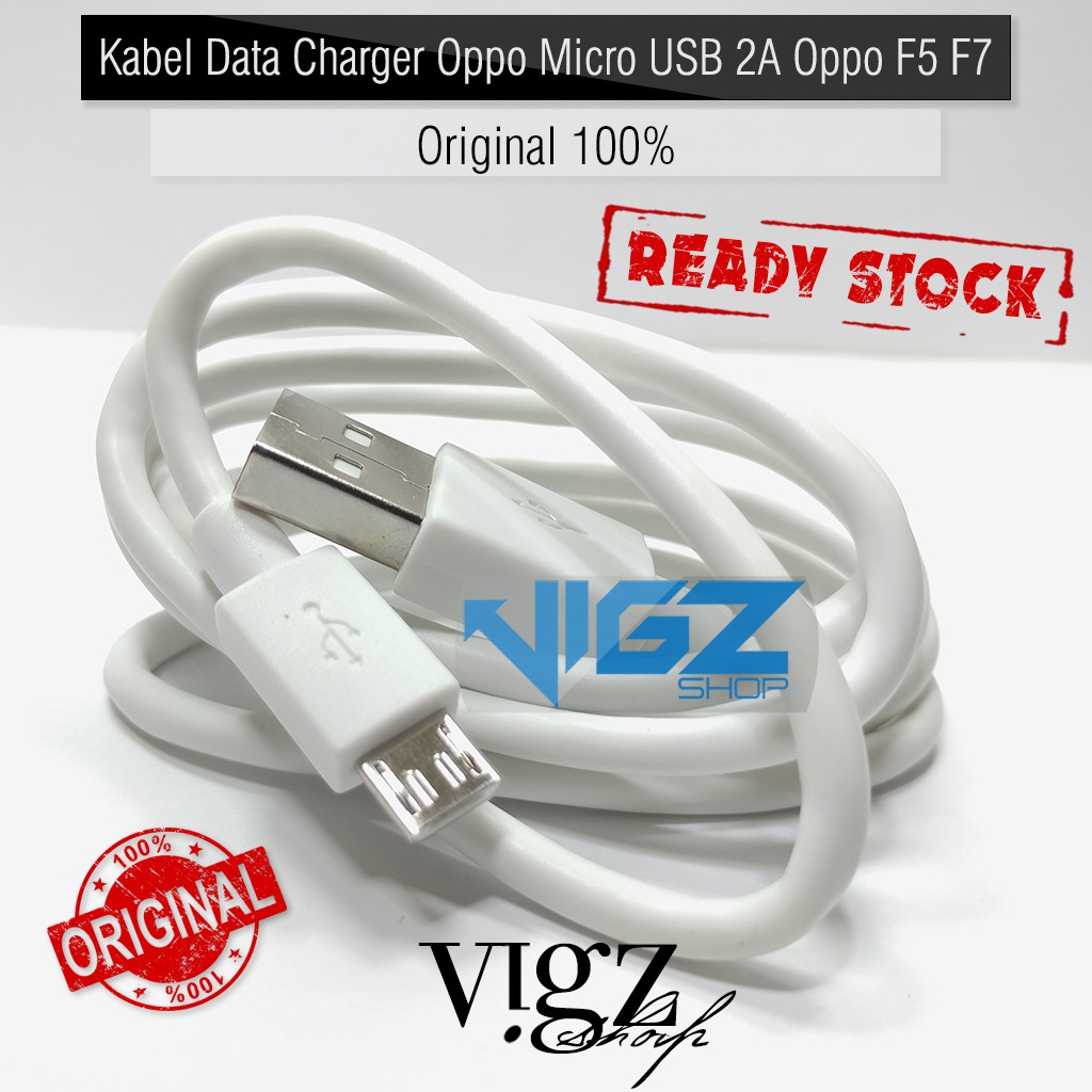 Kabel Data Oppo F5 F7 A37 A12 2020 Micro USB 2A Original 100%