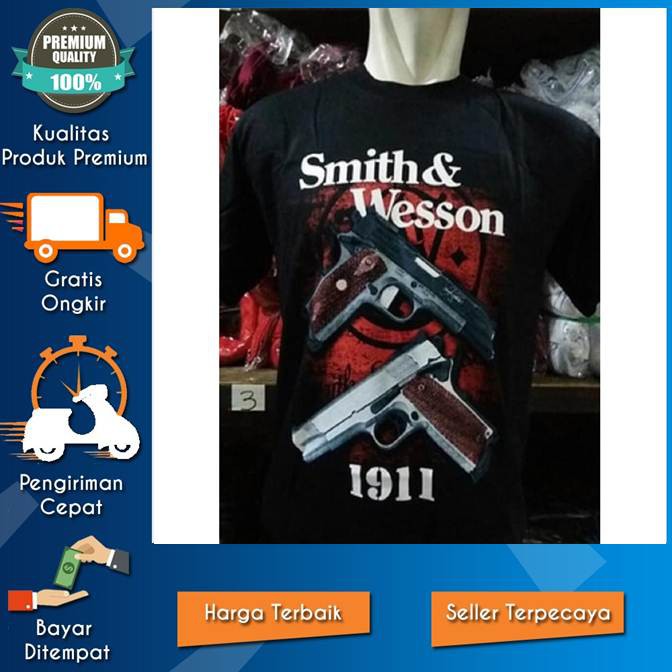 Promo Kaos Katun Smith & Wesson Armadas