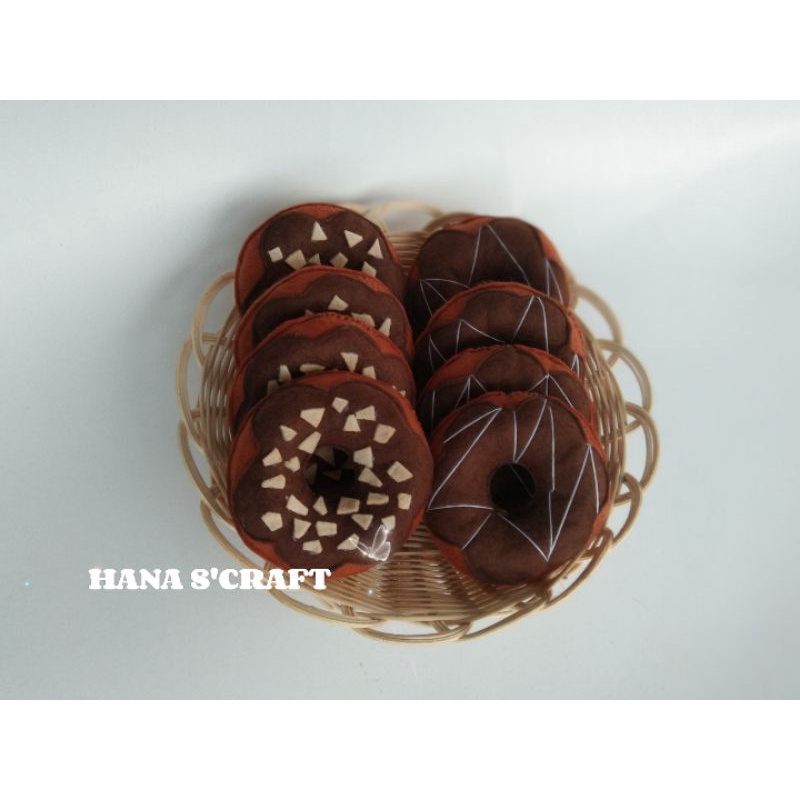 DONAT MAINAN DONAT COKLAT DONAT FLANEL
