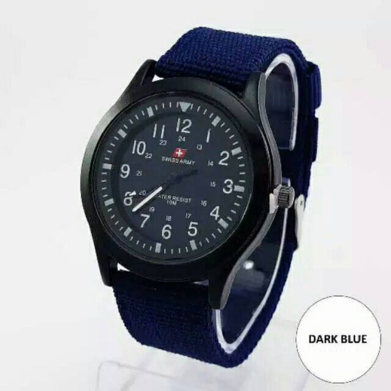 (Grosir)Jam Tangan Pria Army Swss Strap Canvas(Terima Cod)