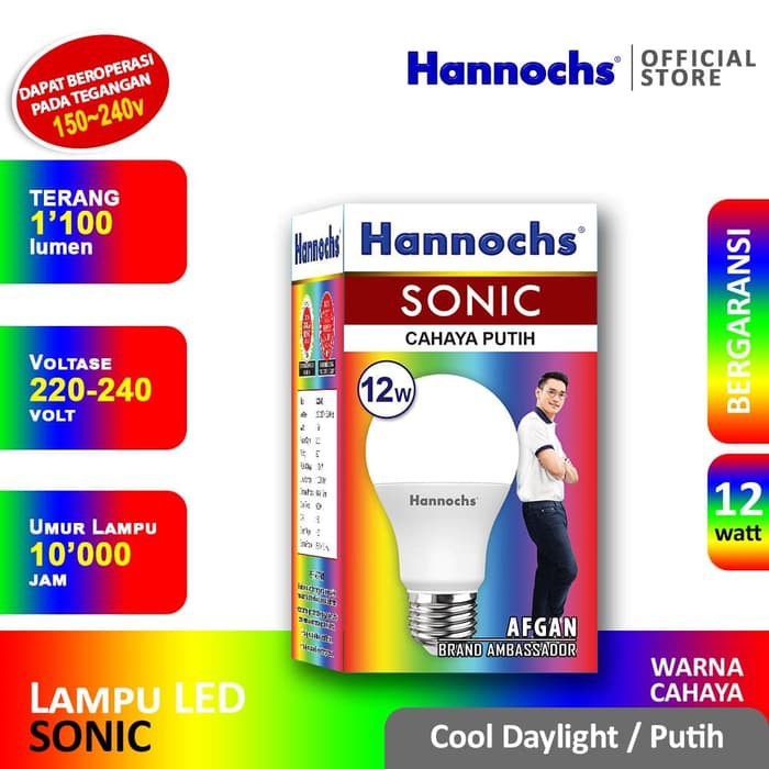 Hannochs SONIC LED Bulb 12 Watt - Bola Lampu Bohlam LED 12 Watt