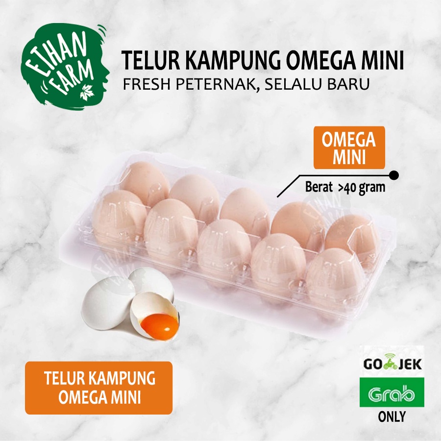 

(Per10butir) Telur Kampung Omega Mini Asli Fresh