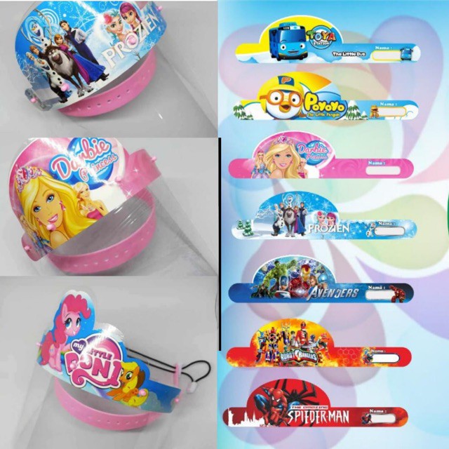 FACE SHIELD ANAK KARAKTER LUCU Alat Anti Kuman Face Shield Untuk Anak Anak Pelindung Wajah