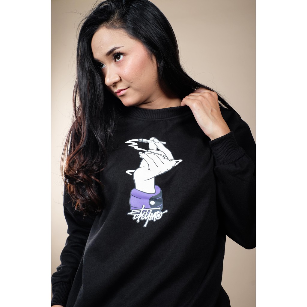 COD M-XXXL JAKET SWEATER HOODIE ORIGINAL CREWNECK HANDSMOKE /Sweater oblong cewe cowo premium